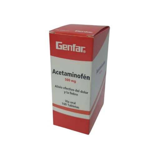 Imagen de ACETAMINOFEN GENFAR 500 MG 100.00 UND