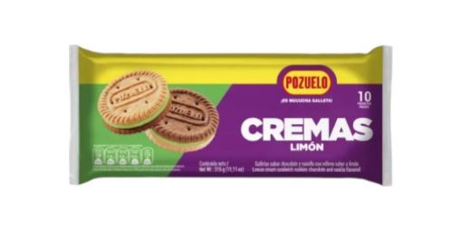 Imagen de GALLETA POZUELO CREMAS LIMÓN 10UND 315.00 G