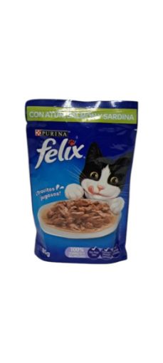 Imagen de ALIMENTO HÚMEDO PARA GATO PURINA FELIX CON ATÚN, SARDINA Y SALMÓN 85.00 G