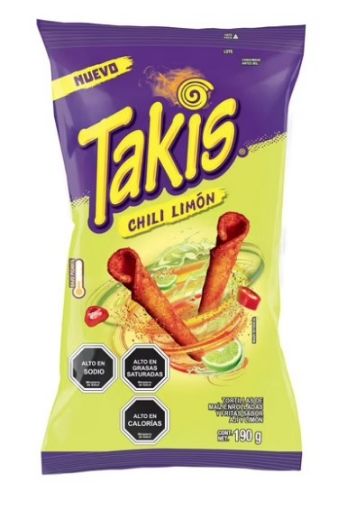 Imagen de SNACKS BARCEL TAKIS CHILE & LIMÓN 190.00 G