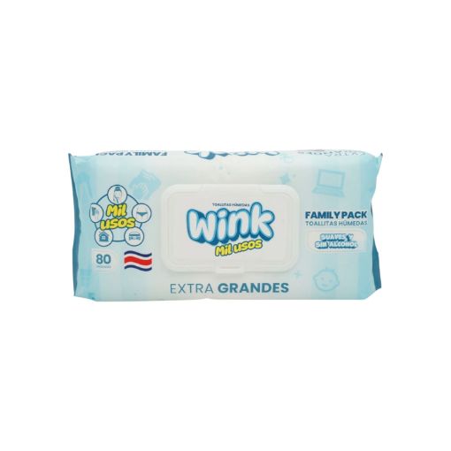 Imagen de TOALLITAS HÚMEDAS WINK EXTRA GRANDES 80.00 UND