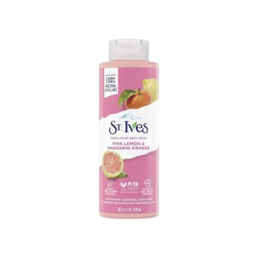 Imagen de GEL DE DUCHA EXFOLIANTE ST IVES LIMONA ROSADA Y NARANJA MANDARINA 450.00 ML