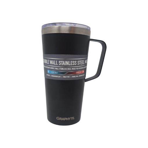 Imagen de TAZA TÉRMICA GRAPHYTE NEGRA DE ACERO INOXIDABLE #707-GR160Z-BLK 1.00 UND