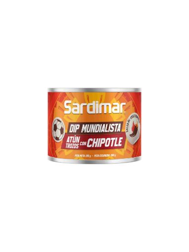 Imagen de ATÚN SARDIMAR DIP MUNDIALISTA TROZOS CON CHIPOTLE 295.00 G