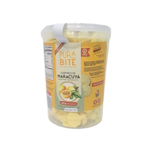 Imagen de SUSPIROS PURA BITE ARTESANALES DE MARACUYÁ SIN AZÚCAR Y SIN GLUTEN  70.00 G