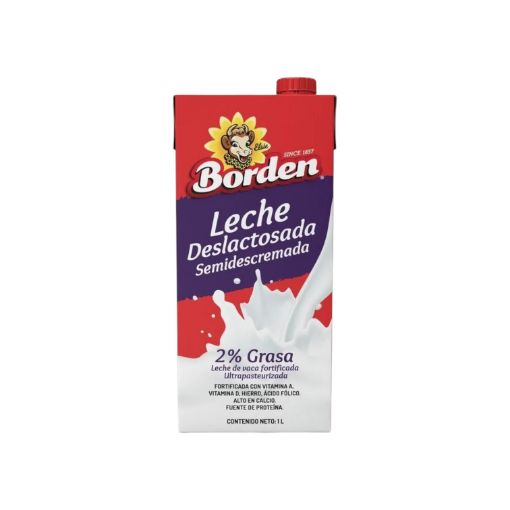 Imagen de LECHE DESLACTOSADA SEMIDESCREMADA BORDEN 2% GRASA 1000.00 ML