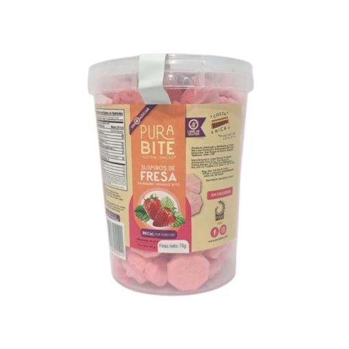 Imagen de SUSPIROS PURA BITE NATURALES DE FRESA SIN AZÚCAR NI GLÚTEN 70.00 G
