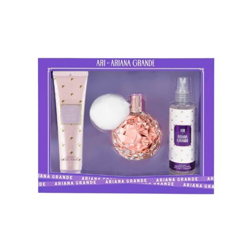 Imagen de SET ARIANA GRANDE ARI PERFUME 100 ML+GEL DE DUCHA 100 ML+CREMA CORPORAL 100 ML 